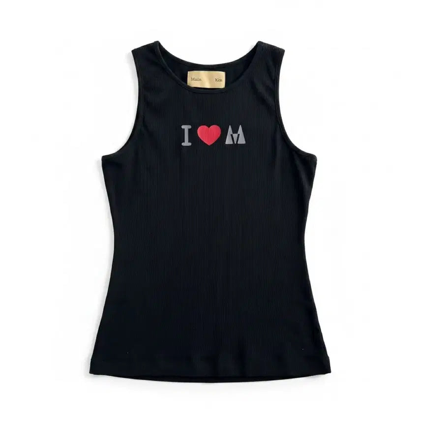 [BUNJANG] Matinkim I Heart M Top / 마뗑킴 블랙 립 나시 I 하트 M 탑