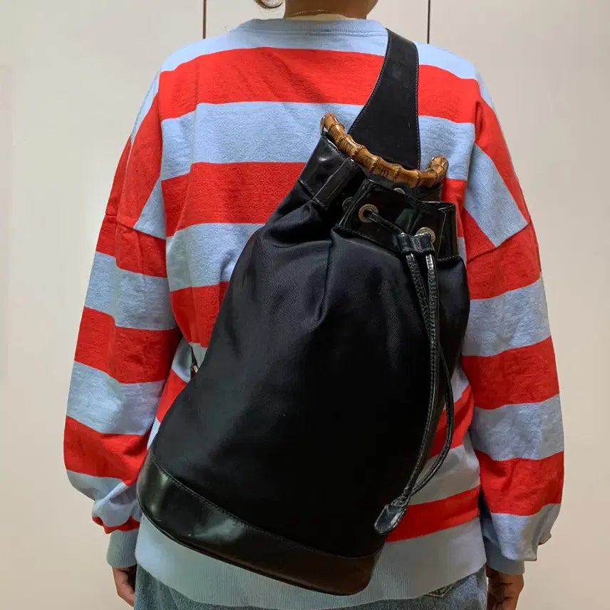 [BUNJANG] GUCCI Bamboo Sling Backpack / GUCCI 구찌 뱀부 슬링백팩