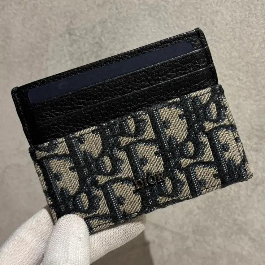 [SOLD OUT] S OS사이즈 디올 오블리크 3단 카드지갑 베이지