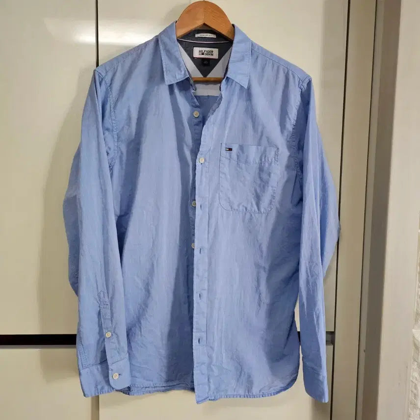 [SOLD OUT] 타미힐피거 데님 하늘색 셔츠 100