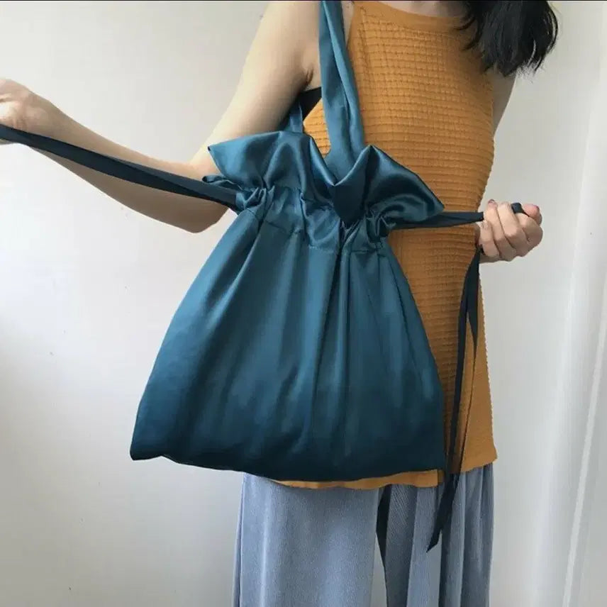 [BUNJANG] String Fabric Shoulder Bag / 스트링 패브릭 숄더백