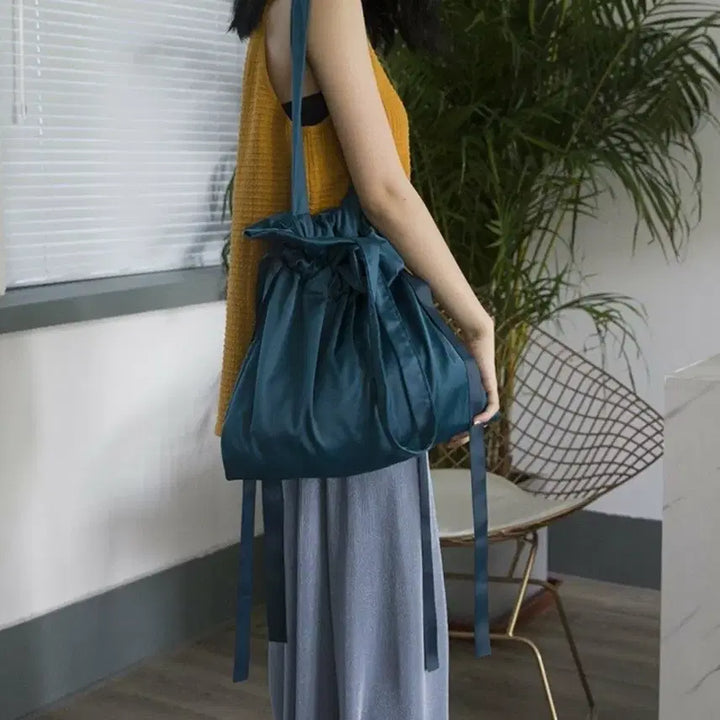 [BUNJANG] String Fabric Shoulder Bag / 스트링 패브릭 숄더백