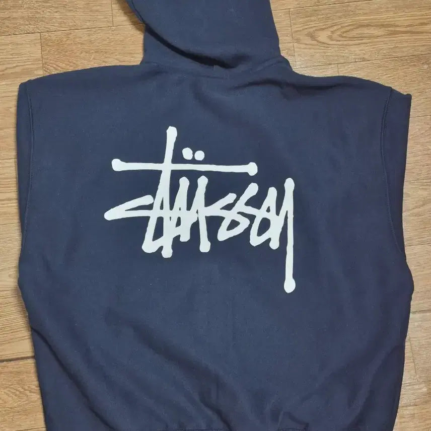 [BUNJANG] Stussy Navy Hooded Zip-up (M) / 스투시 네이비 후드집업 (M)