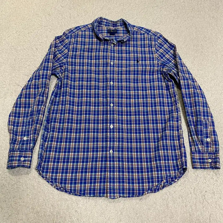 [BUNJANG] Polo Ralph Lauren Blue Checkered Shirt / 폴로 랄프로렌 블루 체크 셔츠 남방