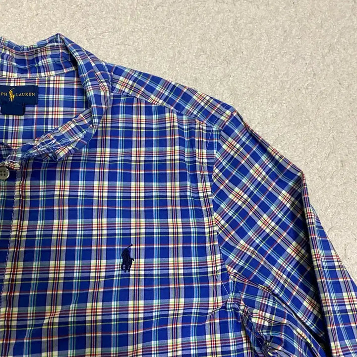 [BUNJANG] Polo Ralph Lauren Blue Checkered Shirt / 폴로 랄프로렌 블루 체크 셔츠 남방