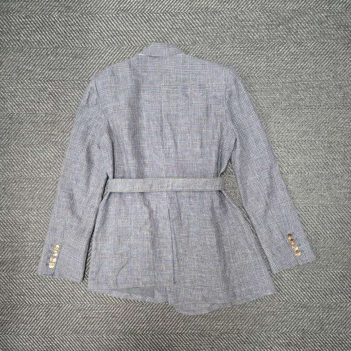 [BUNJANG] Hansum Time Check Belt Jacket / 한섬 타임 TIME 체크 벨트 자켓 마93%자켓