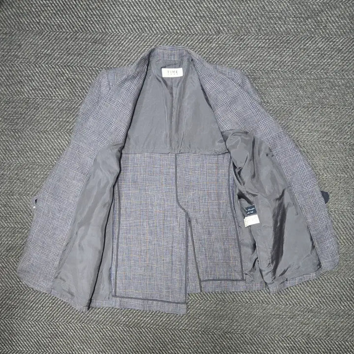 [BUNJANG] Hansum Time Check Belt Jacket / 한섬 타임 TIME 체크 벨트 자켓 마93%자켓