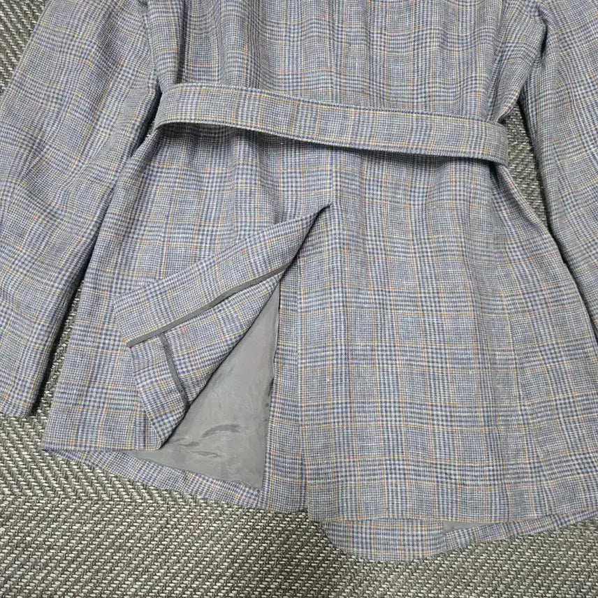 [BUNJANG] Hansum Time Check Belt Jacket / 한섬 타임 TIME 체크 벨트 자켓 마93%자켓
