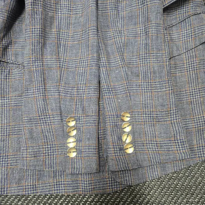 [BUNJANG] Hansum Time Check Belt Jacket / 한섬 타임 TIME 체크 벨트 자켓 마93%자켓