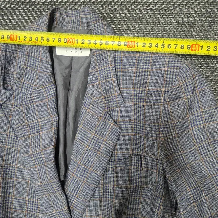 [BUNJANG] Hansum Time Check Belt Jacket / 한섬 타임 TIME 체크 벨트 자켓 마93%자켓