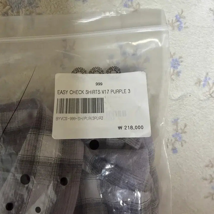 [SOLD OUT] [3] 999휴머니티 이지 체크셔츠 퍼플