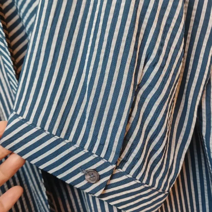 [SOLD OUT] 동명인견  스트라이프  블라우스 L정도(66.77)