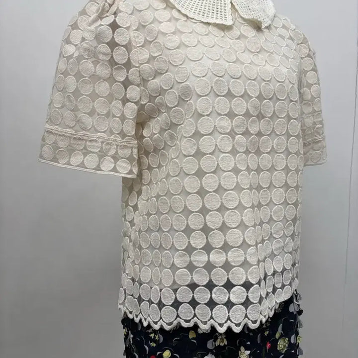 [BUNJANG] Punch Lace Blouse / 펀칭 레이스 블라우스
