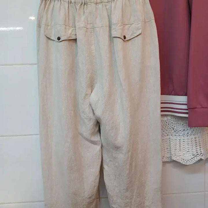 [SOLD OUT] 피에르 린넨 버튼 포인트 배기 마바지 M정도