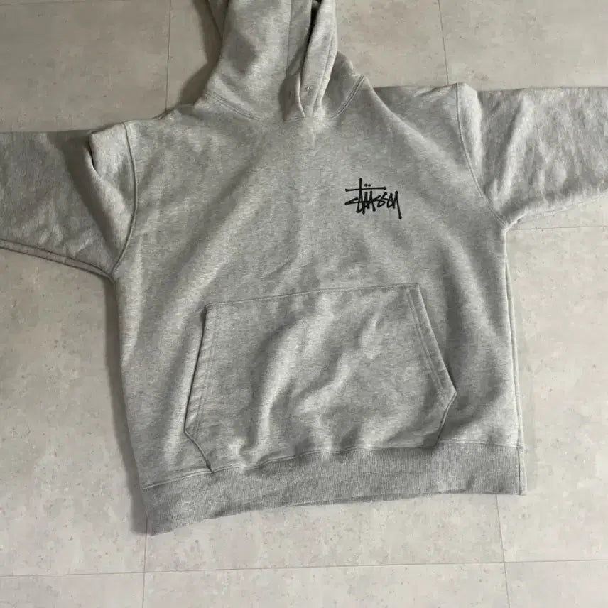 [BUNJANG] Stussy Gray Hoodie / 스투시 그래이 후드티