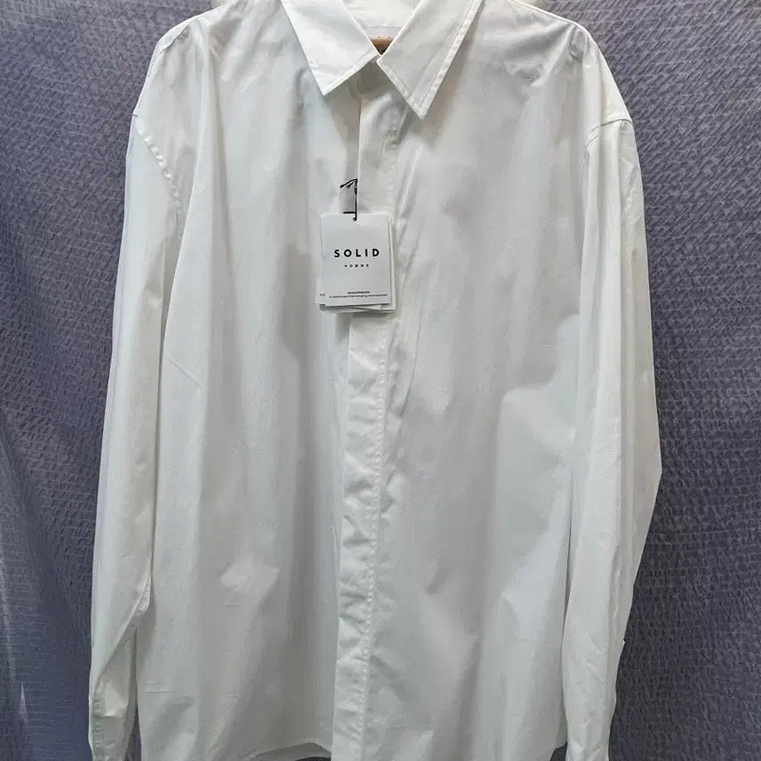 [BUNJANG] Solid Homme 24SS White Shirt - Size 52 (XL) / 솔리드옴므 24년식 화이트 셔츠 52(110) 택있음 새상품