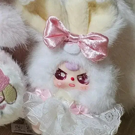 [BUNJANG] Babysri Flower White Rabbit Combination Plush Doll / 베이비쓰리 플라워 이쁜눈+흰토끼 조합