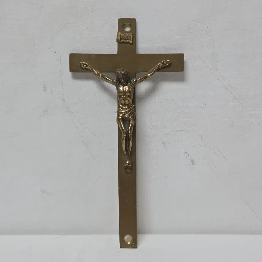 [BUNJANG] Antique Italian Brass Crucifix / 앤틱 이탈리아 황동 십자가 묵직 십자가 가톨릭