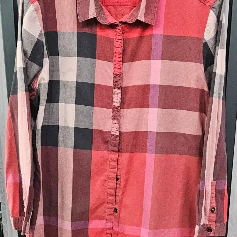 [BUNJANG] Burberry Brit Nova Check Ruffle Shirt M / (정품)버버리 브릿 노바 체크 러플 셔츠 M