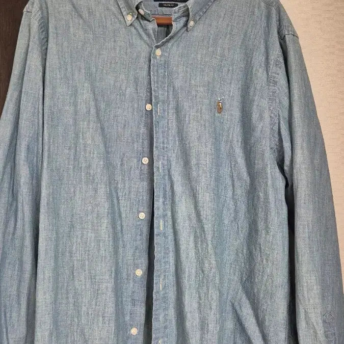 [SOLD OUT] 폴로 커스텀 핏 샴브레이 셔츠 XL