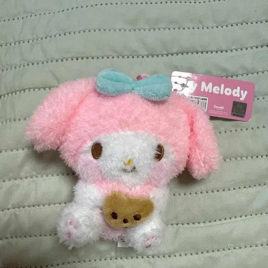 [BUNJANG] Sanrio My Melody "Cookie Yum Yum" Plush Keychain New / 산리오 쿠키 냠냠 마멜이 마이멜로디 인형키링 새상품