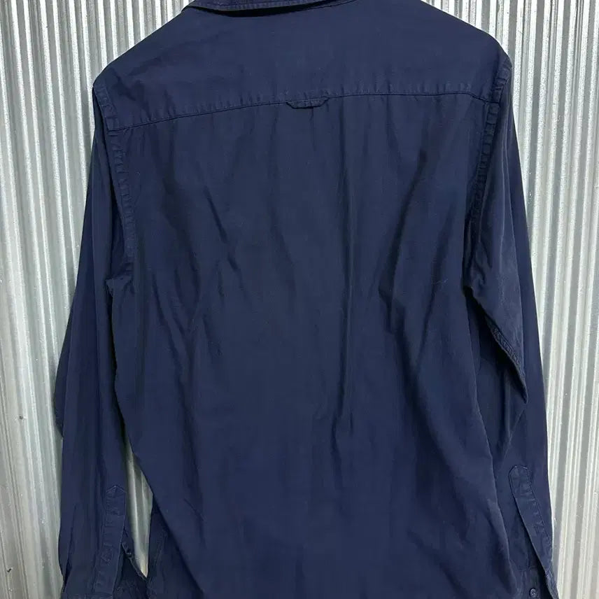[BUNJANG] Massimo Dutti Navy Solid Long Sleeve Shirt / (L) 마시모두띠 네이비 솔리드 긴팔 셔츠 Massimo Dutti