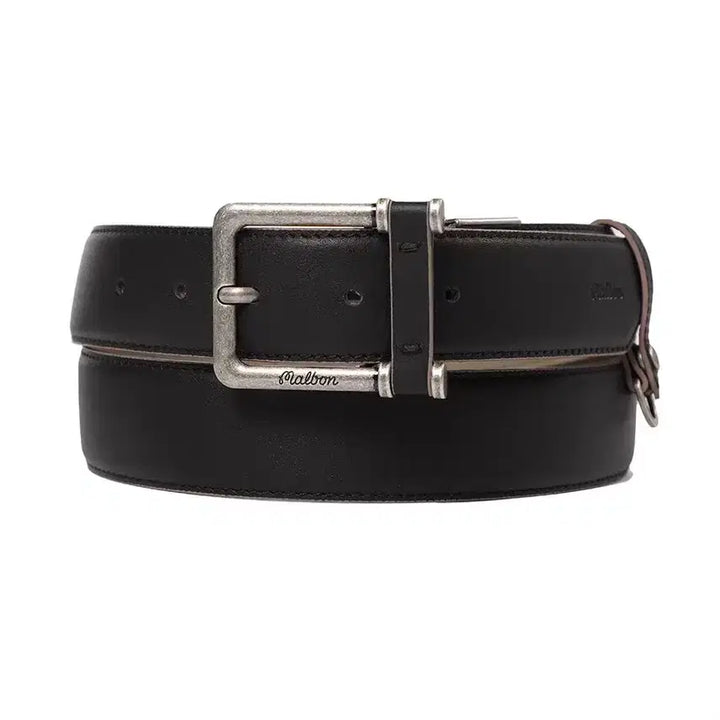 [BUNJANG] Malbon Black Leather Belt / 말본 블랙 가죽 벨트
