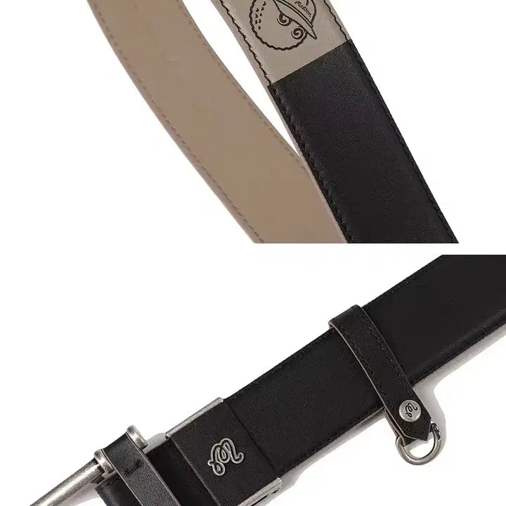 [BUNJANG] Malbon Black Leather Belt / 말본 블랙 가죽 벨트