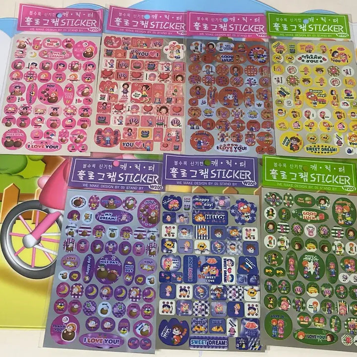 [BUNJANG] Vintage Stationery Stickers Bundle Set / 고전문구 스티커 일괄판매