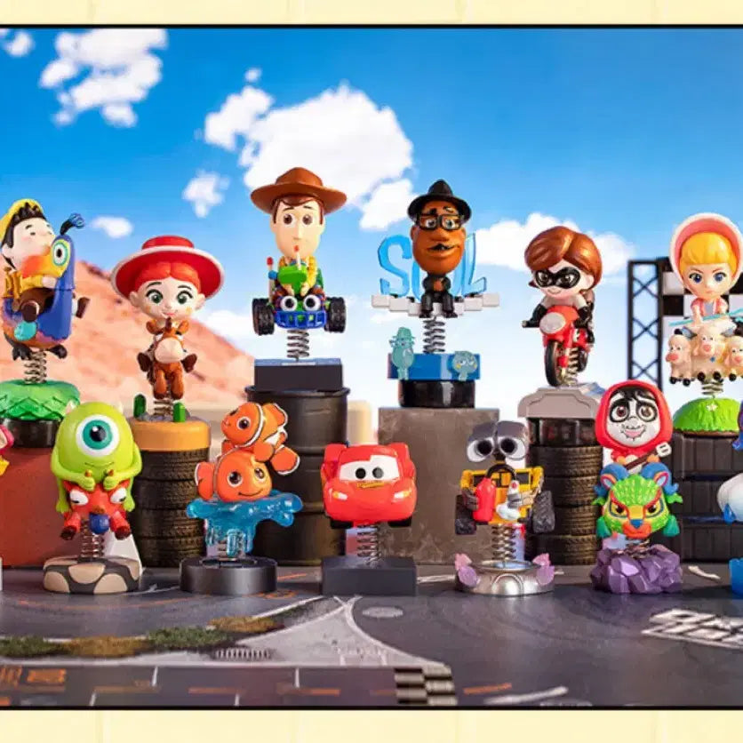 [BUNJANG] Pop Mart Pixar Shake Shake Spring Car Full Box (12 units) / 팝마트 픽사 흔들흔들 스프링카 풀박스(12개)