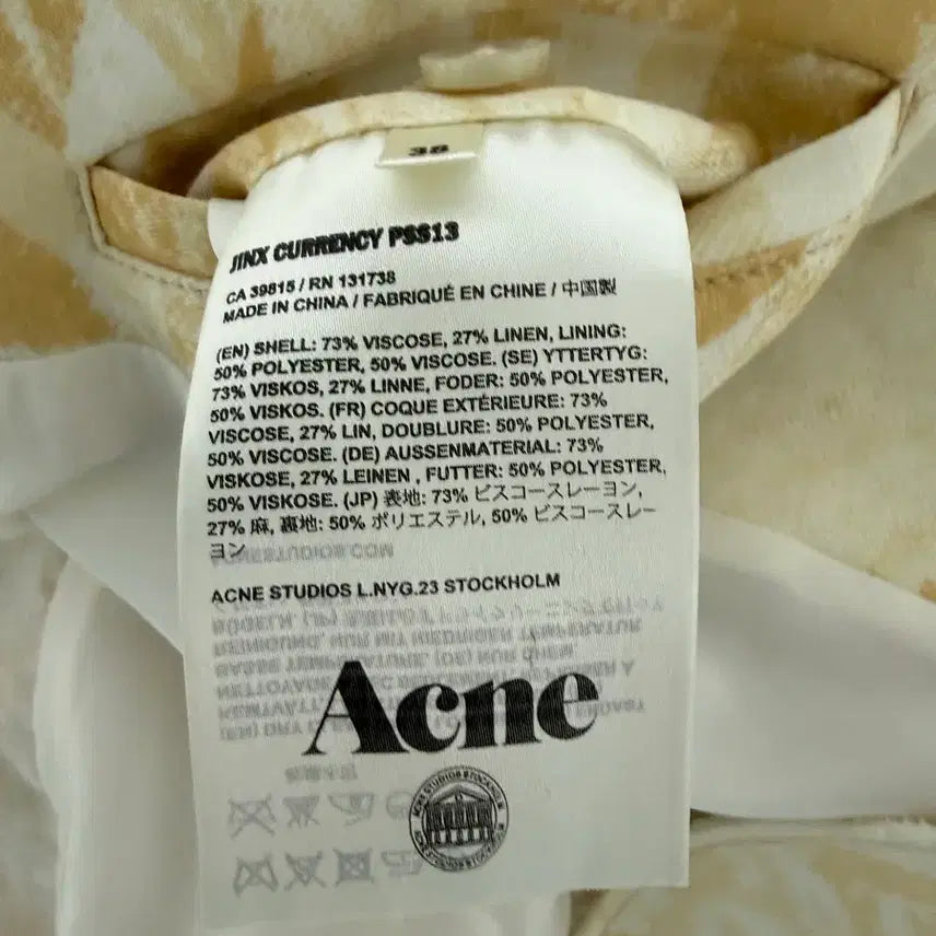 [BUNJANG] Acne Studios Linen Jacket / 아크네 스튜디오 린넨 자켓 38 사이즈 미착용 acne studios