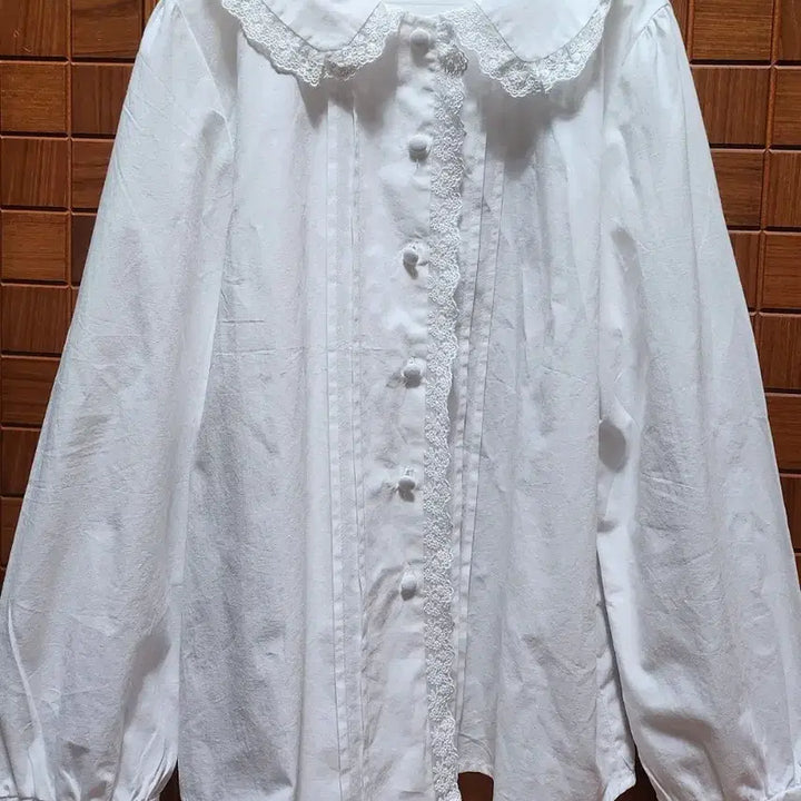 [BUNJANG] Lace Collar White Blouse / 레이스 카라 화이트 블라우스