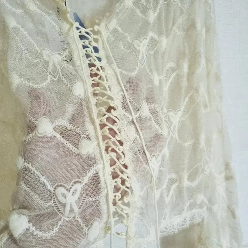 [BUNJANG] CIDER Crop Lace Cardigan / [새상품]CIDER 크롭 레이스가디건