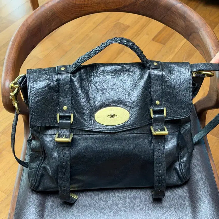 [BUNJANG] Mulberry Alexa Soft Buffalo Oversized Tote Bag / 멀버리 알렉사 소프트 버팔로 오버사이즈 블랙