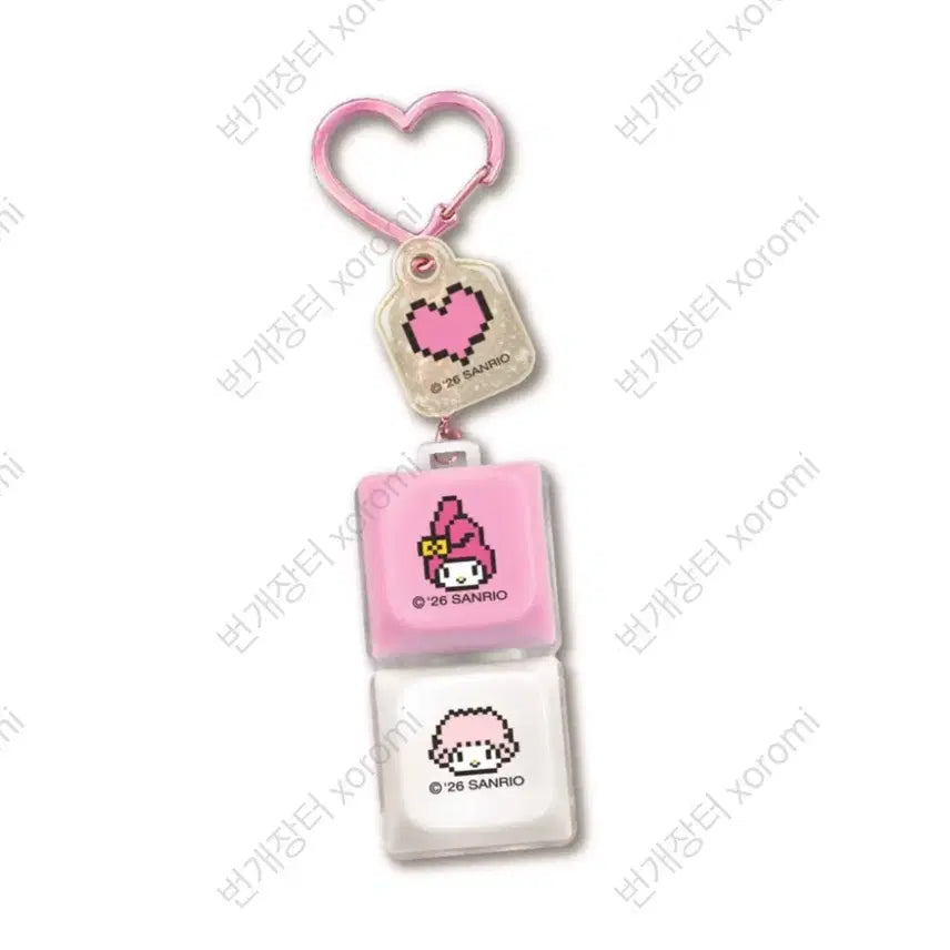 [BUNJANG] Sanrio My Melody LED Click Keycap Keyring / 산리오 LED Click 클릭 키캡 키링 마이멜로디