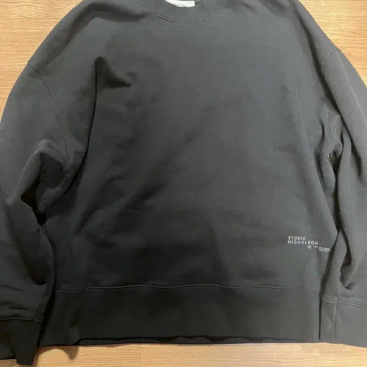 [BUNJANG] Studio Nicholson Oversized Sweatshirt Black XL / 스튜디오니콜슨 오버사이즈 맨투맨 블랙 XL