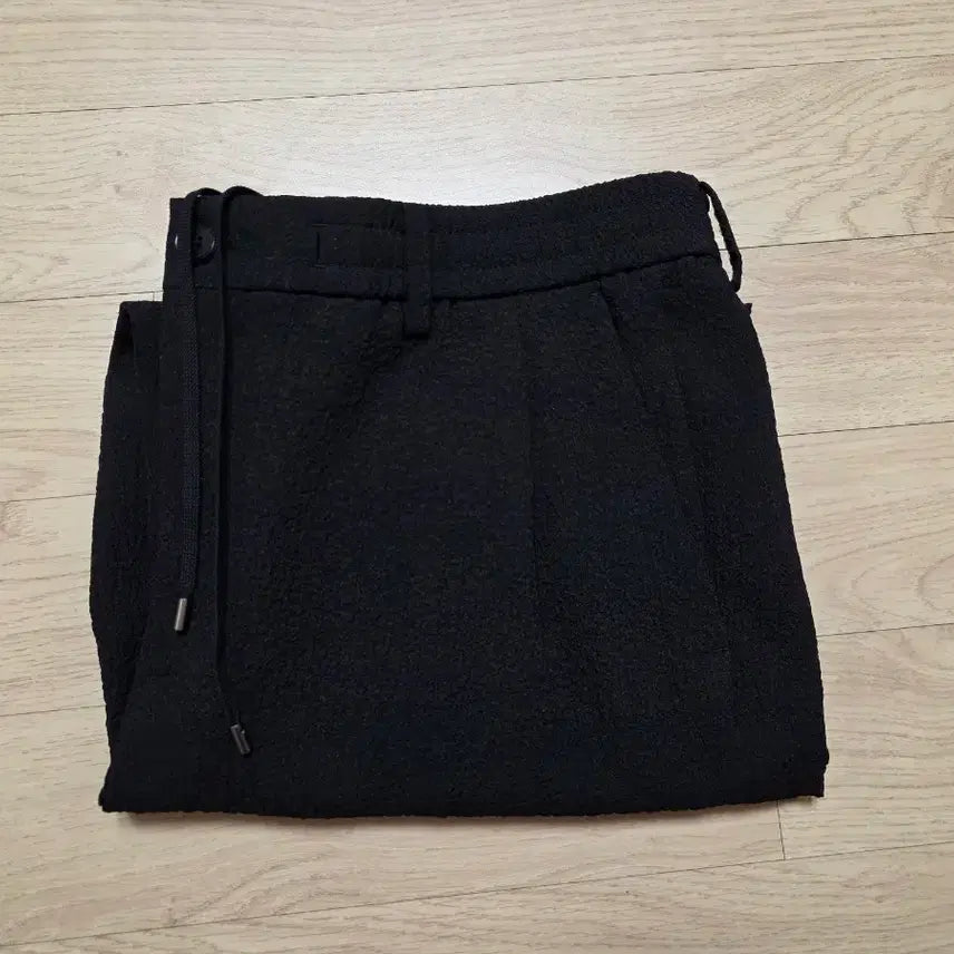 [BUNJANG] Jil Sander Navy Black Seersucker String Pants / 질스튜어트뉴욕 블랙 시어서커 스트링 팬츠 86 32-33 정가 32만원