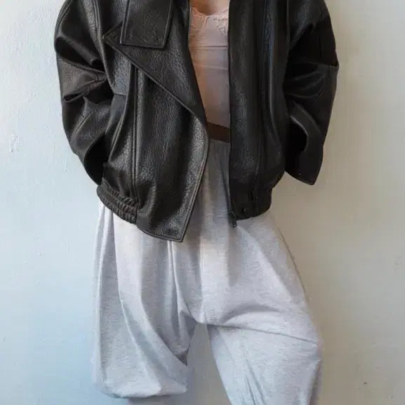[BUNJANG] ZARA Saint Laurent Style Leather Jacket / 자라 생로랑맛 레더자켓