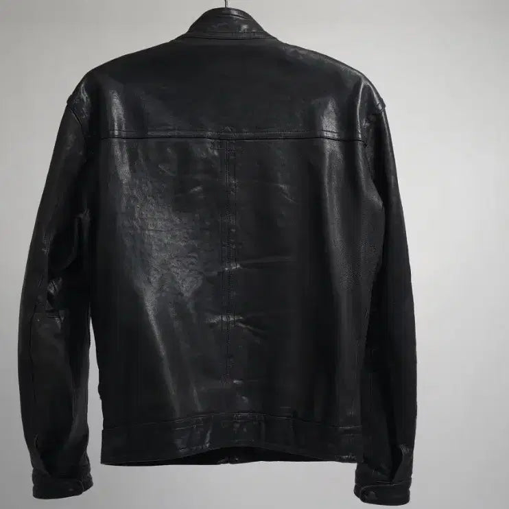 [BUNJANG] Hugo Boss Lambskin Leather Single Rider Jacket / 휴고보스 정품 남성 블랙 양가죽 싱글 라이더 가죽 자켓 레더자켓 105