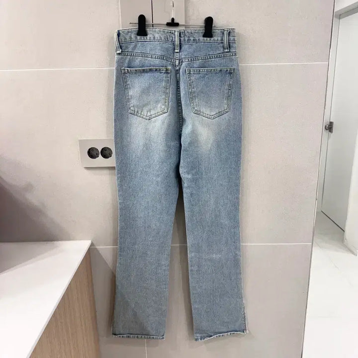 [BUNJANG] Light Wash Slit Bootcut Denim Jeans / 연청 슬릿 부츠컷 데님