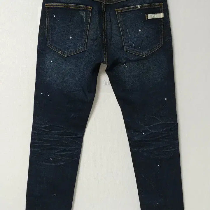 [BUNJANG] PLAC Jeans Berlin Slim Straight Denim (Size 29) / [플랙진] 베를린 슬림 스트레이트 데님 (29사이즈) - 페인팅 워싱 포