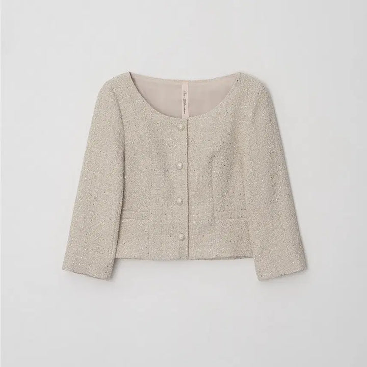 [BUNJANG] Fibeann Nacre Sequin Tweed Jacket / 피브안 Nacre Sequin Tweed Jacket