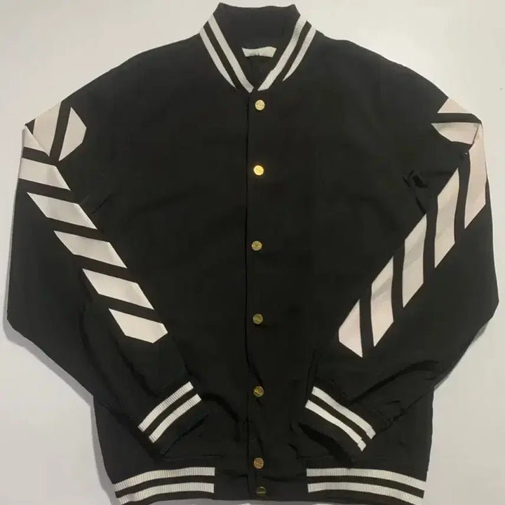 [BUNJANG] Off-White Black Bomber Jacket / 오프화이트 블랙 블루칼라 봄버 자켓