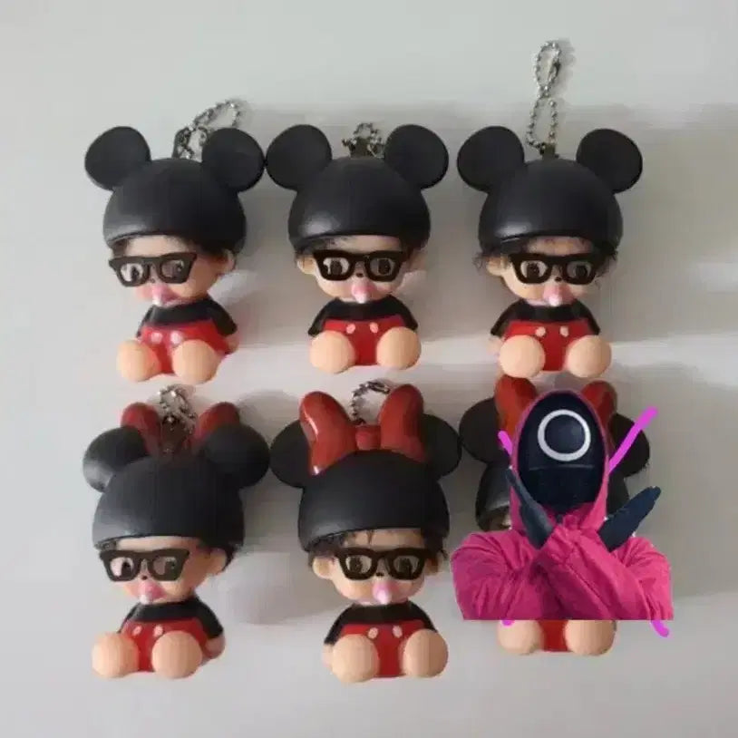 [BUNJANG] Monchhichi Style Mickey Mouse Collaboration Figure Keychain / 몬치치스타일피규어