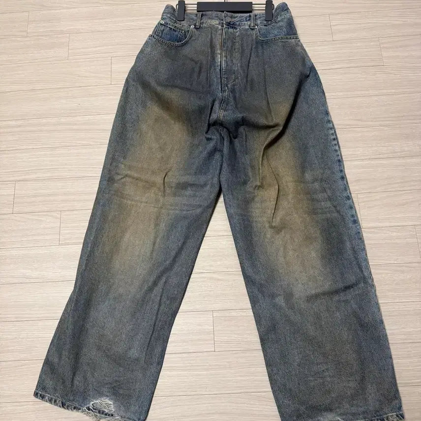 [BUNJANG] Projectgr Coated Backward Denim Jeans (First Edition) / [2] 프로젝트gr 코티드 백워드 초판 데님 청바지