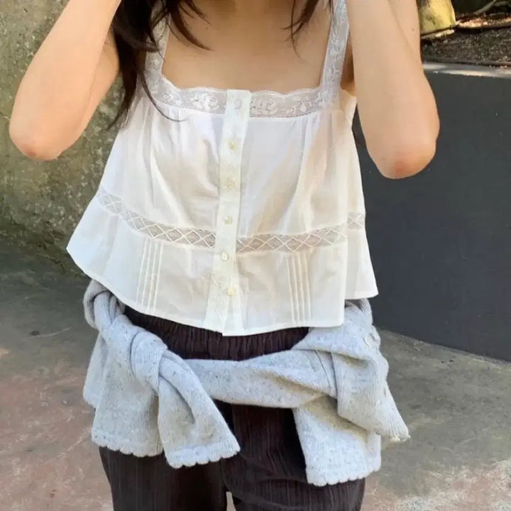 [BUNJANG] Tanat Cascade Swing Bustier - Ivory - Women&