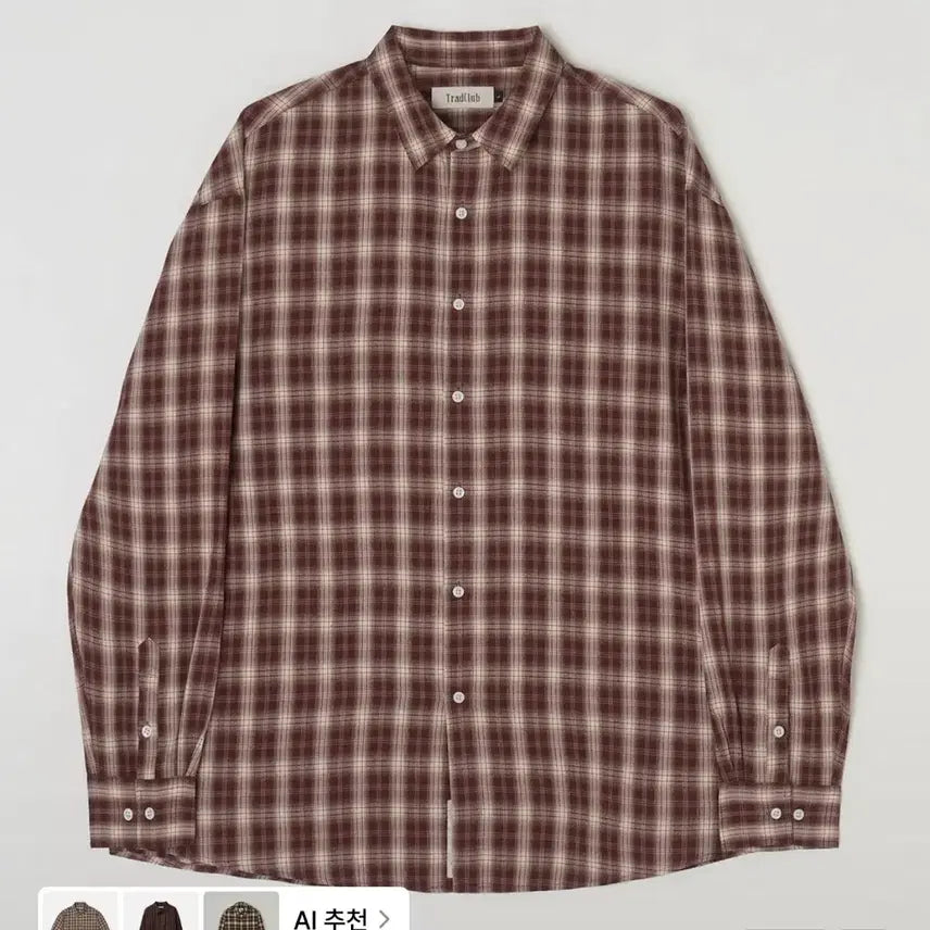 [BUNJANG] Vintage Oversized Check Shirt - Brown (L) / (1회착용) 빈티지 오버핏 체크 셔츠 브라운 L사이즈