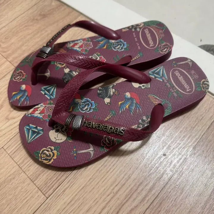 [BUNJANG] Havaianas Burgundy Ring Flip-Flops / 하바이아니스 버건디 링 쪼리