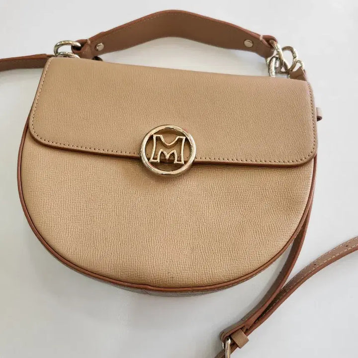 [BUNJANG] Metrocity Beige Half Moon Shoulder Bag / 컨디션 최상급  정품 메트로시티 베이지 하프문 숄더백