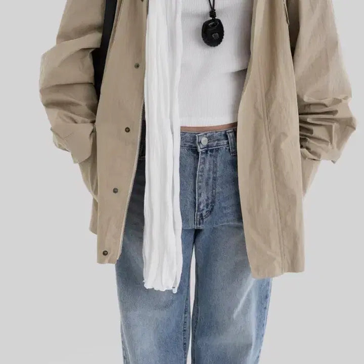 [BUNJANG] Autumn Beige Half Field Jacket / 어텀 베이지 하프 야상 자켓